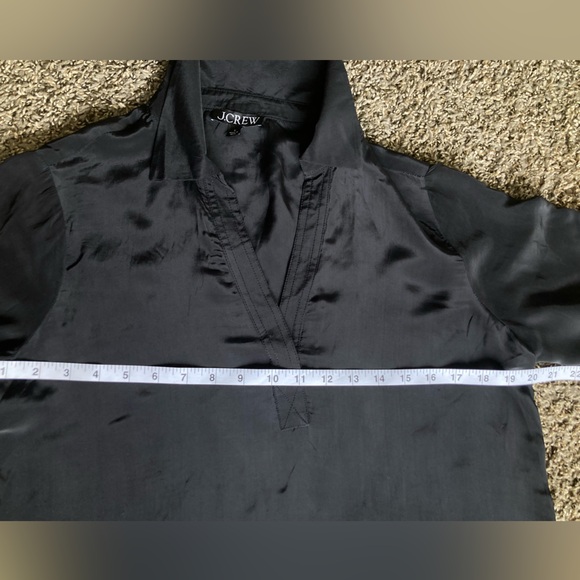 J. Crew Black Fitted Notched Collar Button Down Shirt - Picture 4 of 7